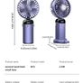 Portable Handheld Mini Fan Foldable Neck Hanging Fans 5 Speed USB Rechargeable Fan with Phone Stand and Display Screen 1800mAh Image 2