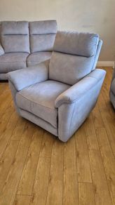 Cindy Grey Fabric Rocker and Recliner