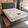 New Stylish single ,Double 4ft, 4ft6, King 5ft And 6ft Superking Sizes Divan Beds Instock. Drawers And Optional Tufted Mattresses Available. Free Delivery Image 2
