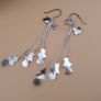 Sterling 925 Silver Cascading Leaf Drop Earrings Image 2