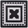 3 Piece Mosaic Bistro Set Ceramic Tile Black and White Image 5