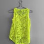 Pre Owned Primark Neon Yellow Floral Lace Tank Top Image 4