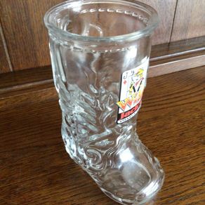 Glass boot beer glass Wild Jacks Florida Bar Mancave