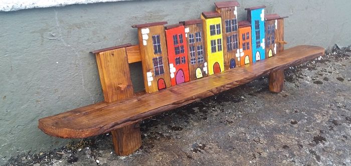 Rustic quirkytown floating shelf