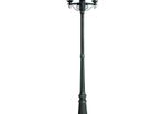 Garden Light Post 3-arms 215 cm Dark Green/Black Aluminium