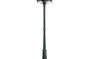 Garden Light Post 3-arms 215 cm Dark Green/Black Aluminium