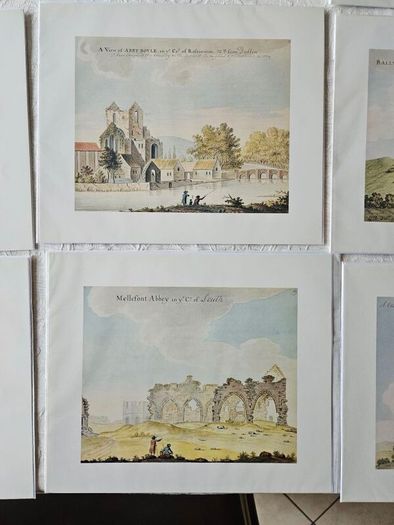 Beranger's Antique Buildings Of Ireland X 50 Prints. Each In A Sleeve With Clear Front. All In Mint Condition. See Photos For Same.