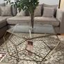 Large Antique gold and glass coffee table Image 4