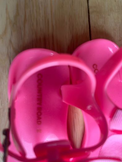 Country Road Neon Pink Bow Jelly girls sandals with bow EU24 BNWOT