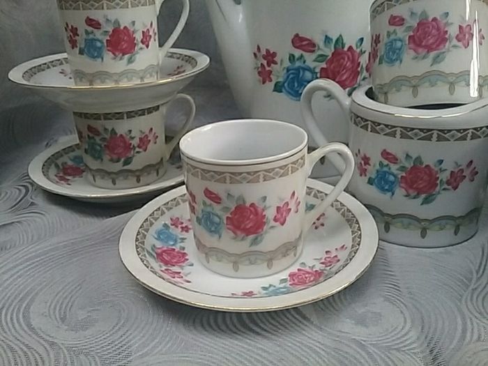 Fourteen Piece China Coffee Set