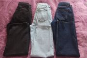 Bundle of 3 Primark Jeans - Size 10 Light Blue, Washed Black, Darker-Blue