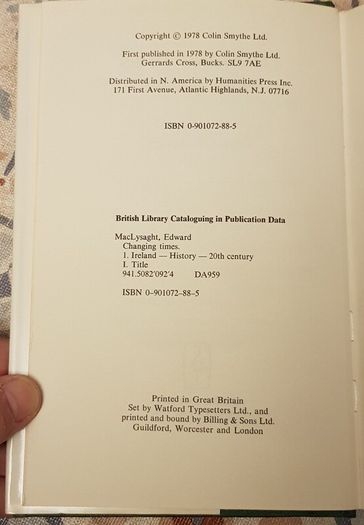Changing Times: Ireland Since 1898 As Seen By Edward MacLysaght