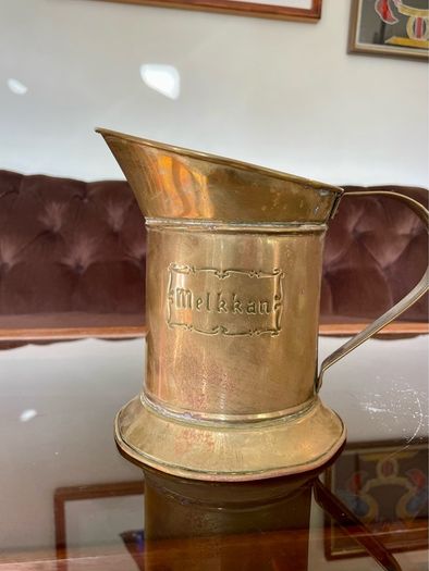 Antique Dutch Melkkan Brass Milk Can Vintage Decoration Authentic Brass Milk Can