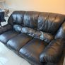Black Leather Sofa Image 2