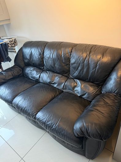 Black Leather Sofa