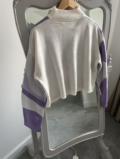 Fab Lilac Floral Mix Jumper Size S