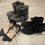 All for 3e Woman's winter summer flat shoes boots black grey high heels bundle Image 2