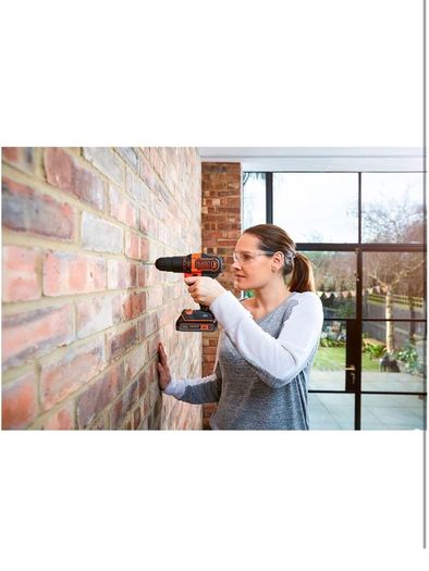Black+Decker 18V Cordless Impact Drill BDCHD18KB-QW (2 Batteries)
