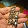 Vintage Stamped Sterling Silver Heavy Elaborate Chain and Cat Pendant Image 7