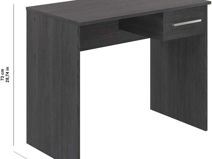 Inari Computer Desk with 1 drawer, Home Office table, 50 x 90 x 73 cm, Dark Grey