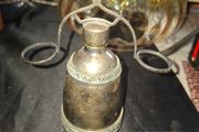 Antique Art Deco Silverplated Filigree Set Bottle