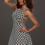 quality premium Black white pattern dress size 10 medium Image 3
