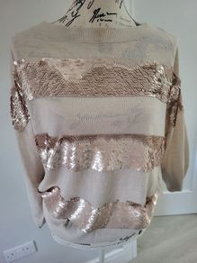 Reiss jumper gold + beige