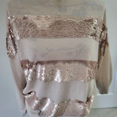 Reiss jumper gold + beige