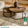 Matching Oak Effect TV Unit + Nest Coffee Tables Image 8