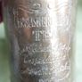 Vintage English Breakfast Tea  Engraved Round Silver Plated Container Image 5