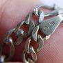 Vintage Sterling Silver 925 Figaro Chain Bracelet Image 4