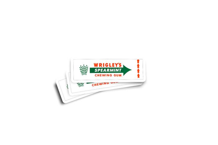 Wrigleys Spearmint Glossy Sticker 2-Pack