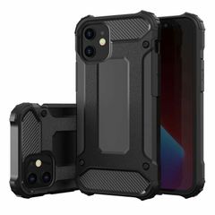 Black Shockproof Armour Case For iPhone 12, iPhone 12 PRO Hybrid Back Cover
