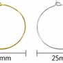200pcs Wine Glass Charm Rings Silver Tone and Golden Earring Beading Hoop 25mm for Craft Making Party Favor (FREE POSTAGE) Image 2