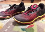 Under armour red black shoes