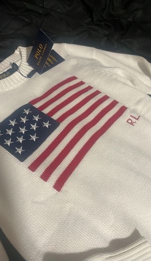 Ralph Lauren Large American Flag Jumper With Tags