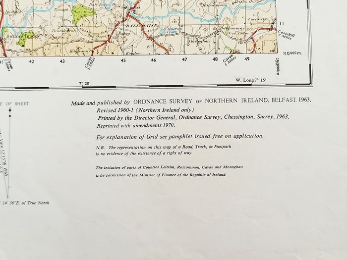 Vintage Ordnance Survey maps of Northern Ireland set of 9 maps