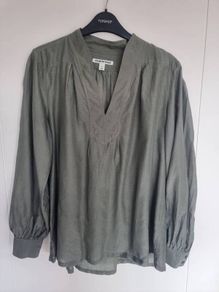 V-Neck Blouse, Size 10 Oversized