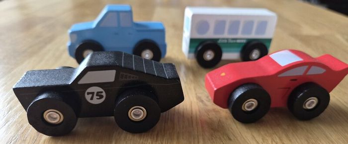Little Town Wooden toy vehicles X 4