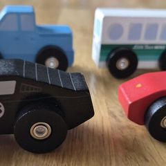 Little Town Wooden toy vehicles X 4