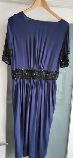 Temperley London Navy Silk Embellished Sz 12UK - Rrp 950