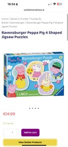 Peppa Pig - 4 Large Shaped Puzzles