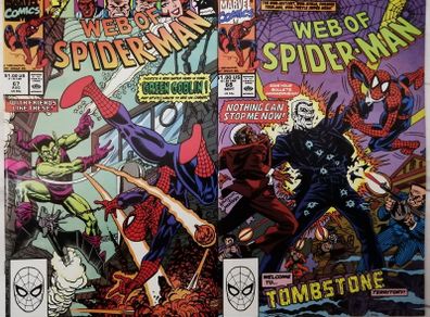 Web Of Spider-Man #'s 67 & 68 Green Goblin & Tombstone Appearances (1990)