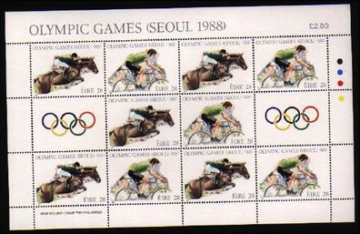 1988 Ireland Olympics Commemorative Stamps Sheetlet Mint Never Hinged (MNH)