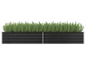 Garden Raised Bed Anthracite 320x80x45 cm Galvanised Steel