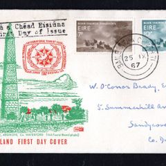 1967 Ireland International Tourist Year Commemorative Stamps Illustrated PhilArt First Day Cover (FDC) with Baile Atha Cliath (Dublin) steele cancel