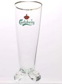 Pair of Carlsberg Horn Glasses early 1990s
