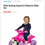Pretty Lulla 6V motorised racing quad ride on and charger Image 5