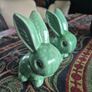 10cm high Pair of Art Deco Mid Century Vintage Original Sylvac Bunnies Image 2