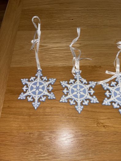 Wedgwood Christmas Tree Blue Snowflake Ornament